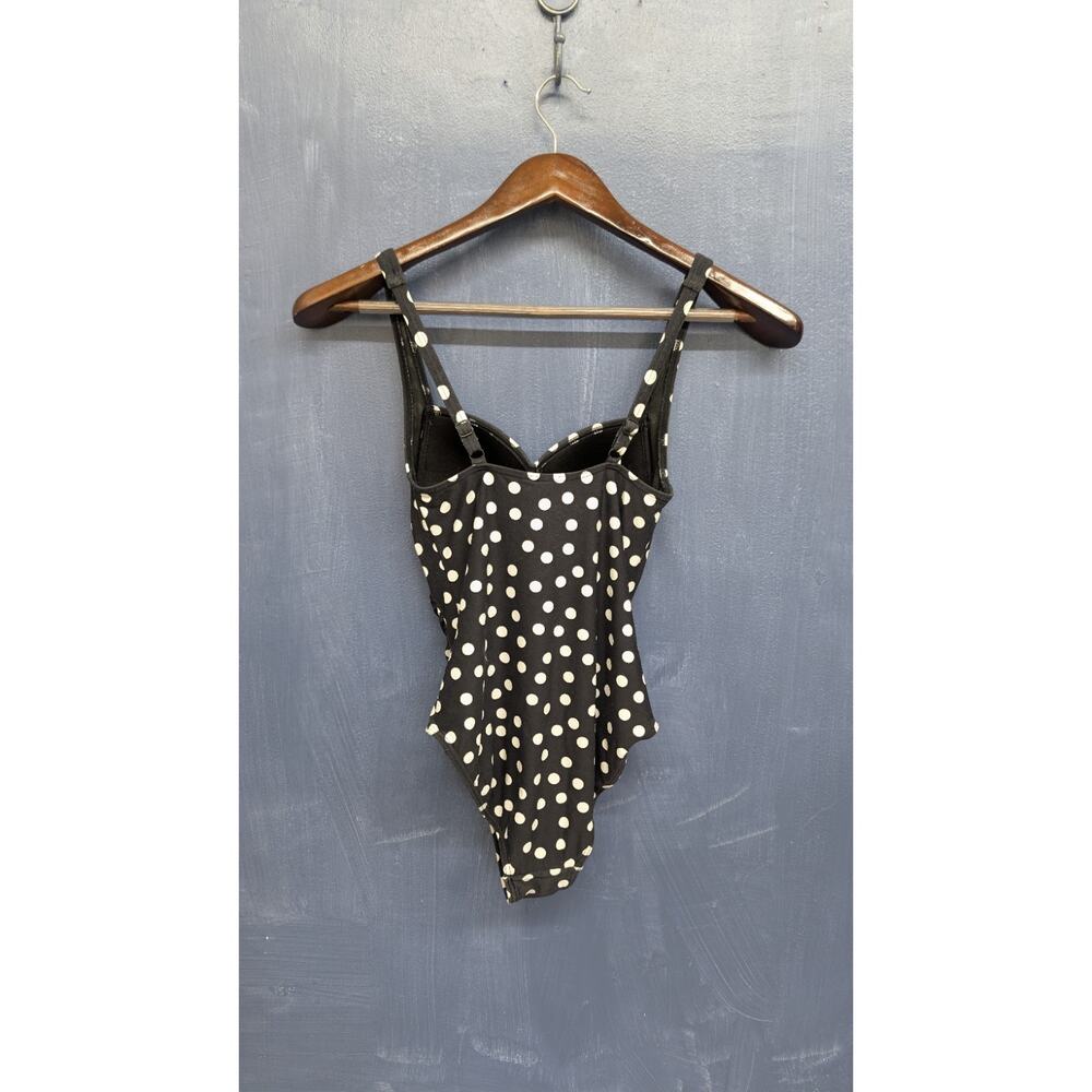 Nip Tuck Swim Multi Fit Cup Polkadot Ruched One Piece Swimsuit Sz 4 - Picture 4 of 8